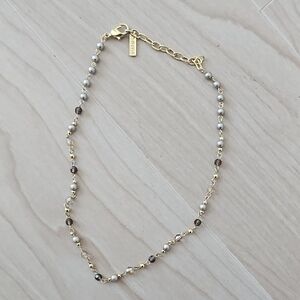 NAPIER Elegant Gold and Silver Beaded Necklace
